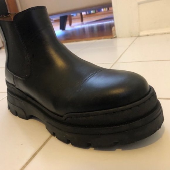 & Other Stories Leather Chunky Boot - W 9.5 - Picture 3 of 10